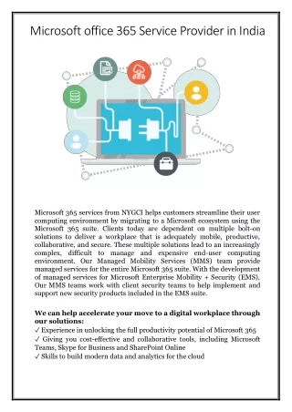 microsoft office 365 service provider in india