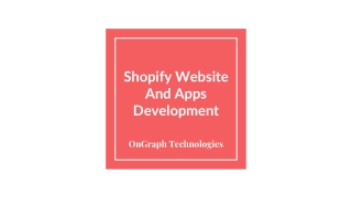shopify website and apps development
