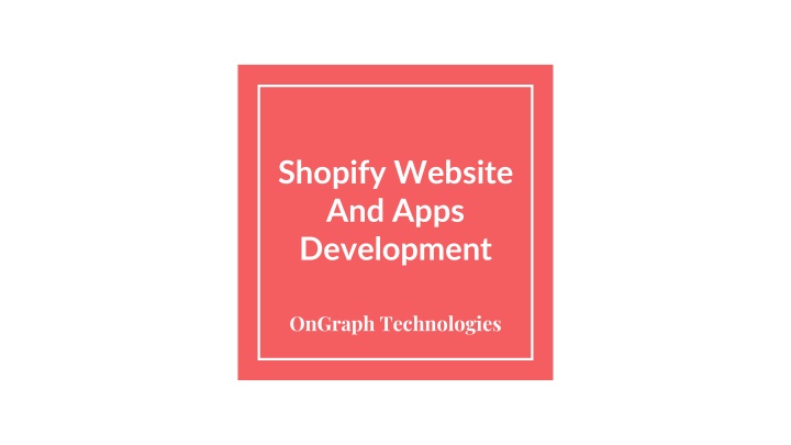 shopify website and apps development