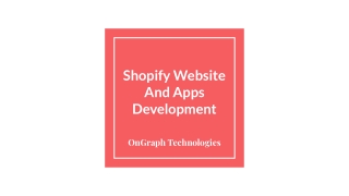 shopify website and apps development