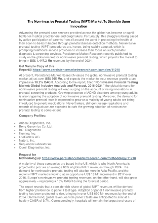 the non invasive prenatal testing nipt market