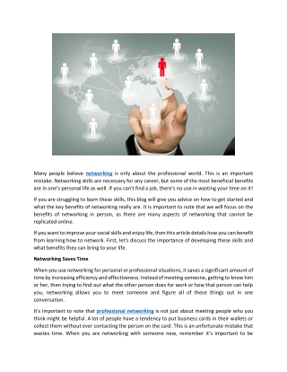 Networking skills - What Are the Key Benefits of Networking