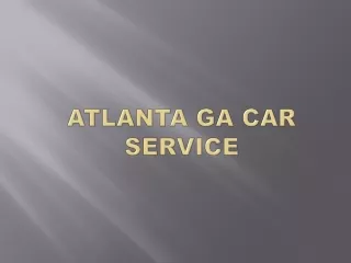 Atlanta GA Car Service