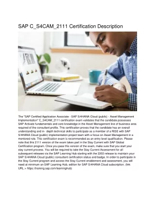sap c s4cam 2111 certification description