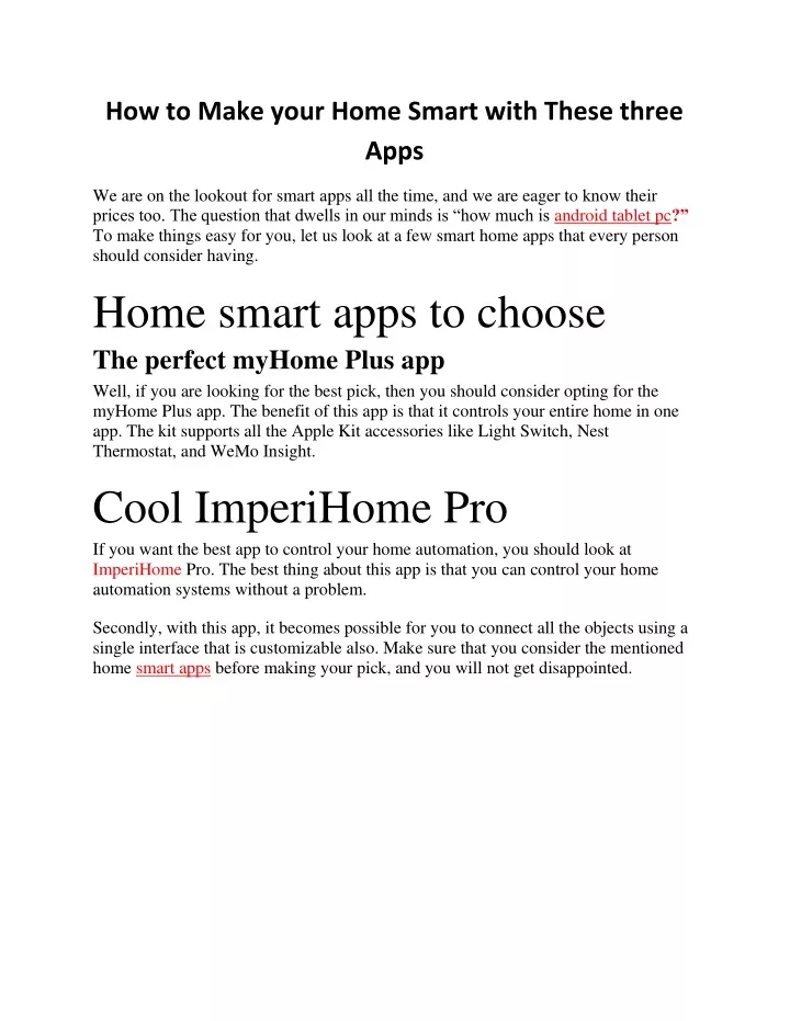 how to make your home smart with these three apps
