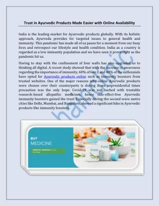 trust in ayurvedic products made easier with