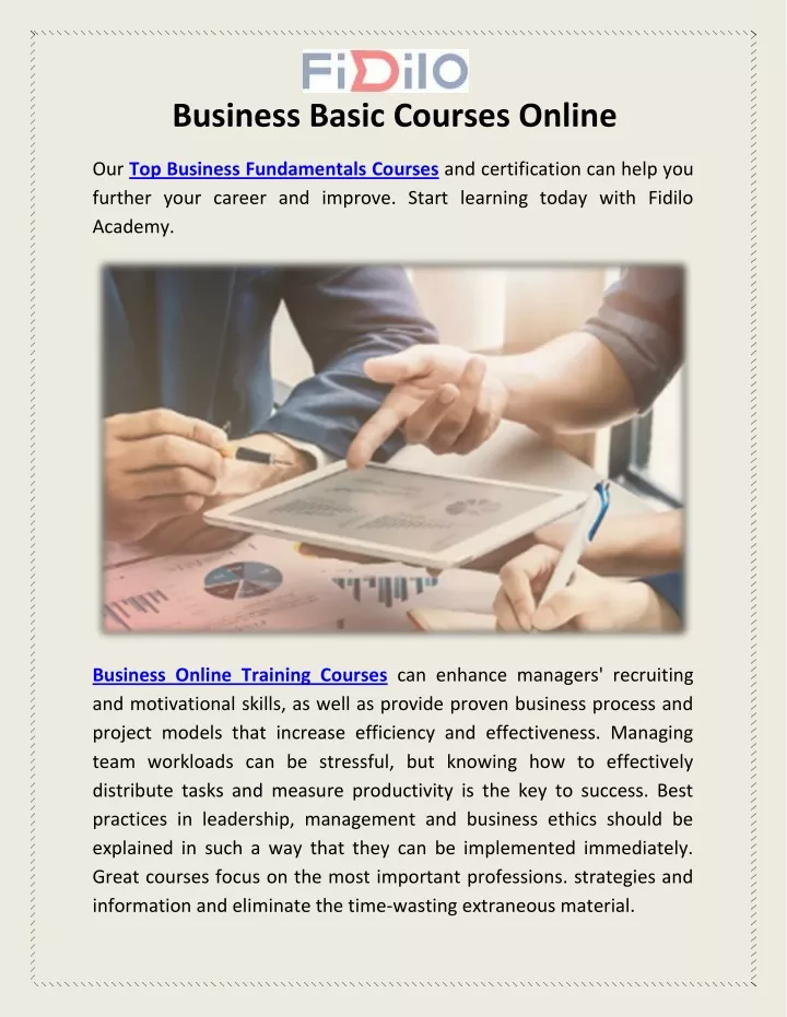 business basic courses online