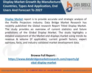 display market growth by manufacturers countries