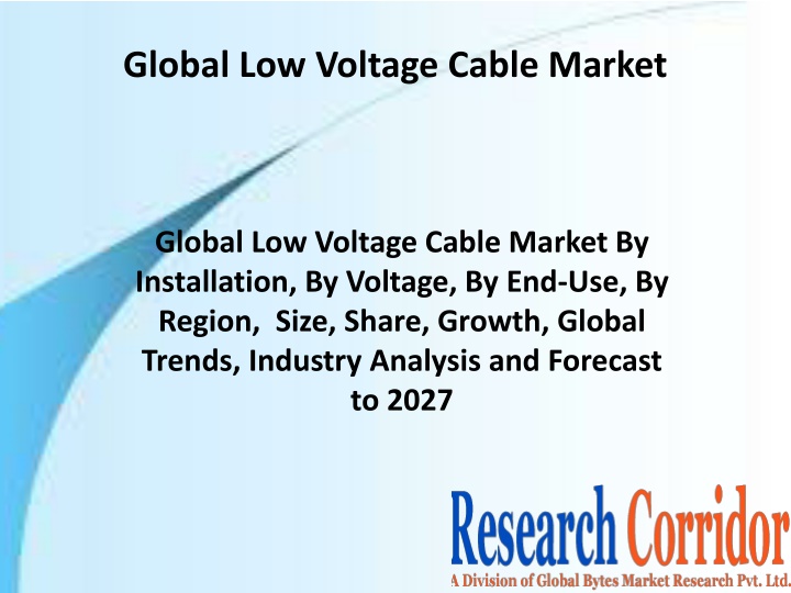 global low voltage cable market