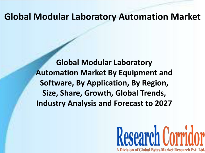 global modular laboratory automation market