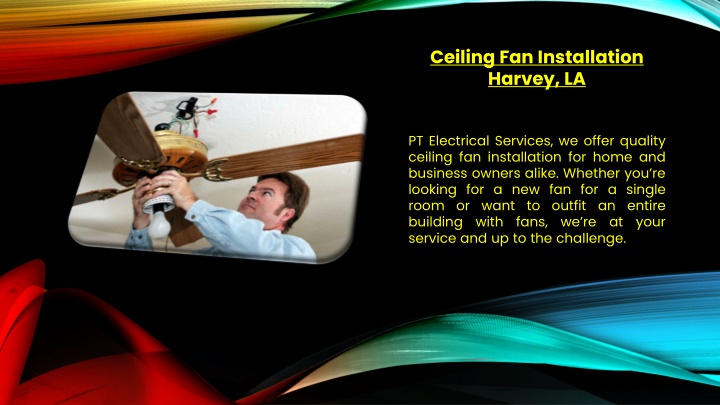 ceiling fan installation harvey la