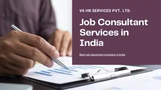 The Best Job Consultant Services Company in India