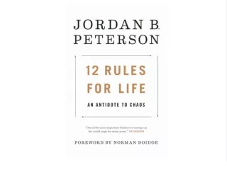 PDF/READ 12 Rules for Life: An Antidote to Chaos Book 2021