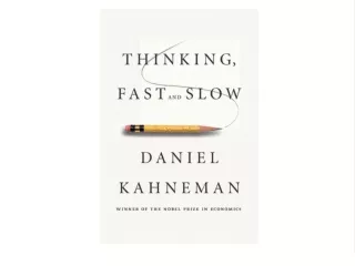 PDF/READ Thinking, Fast and Slow DOWNLOAD EBOOK PDF KINDLE