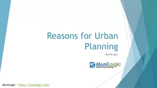 Reasons for Urban Planning