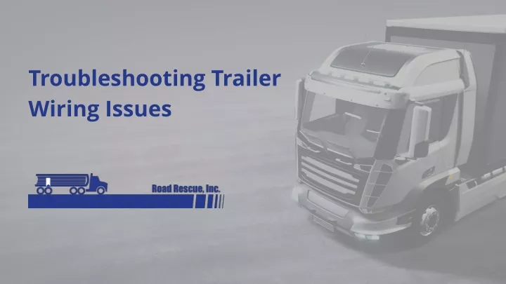 troubleshooting trailer wiring issues