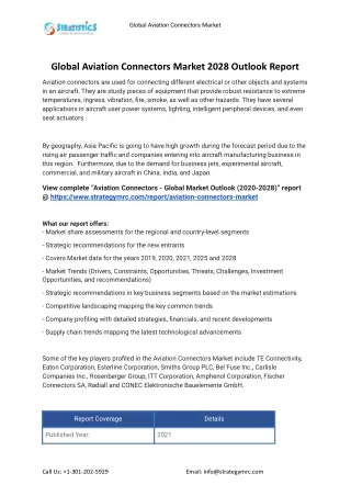global aviation connectors market