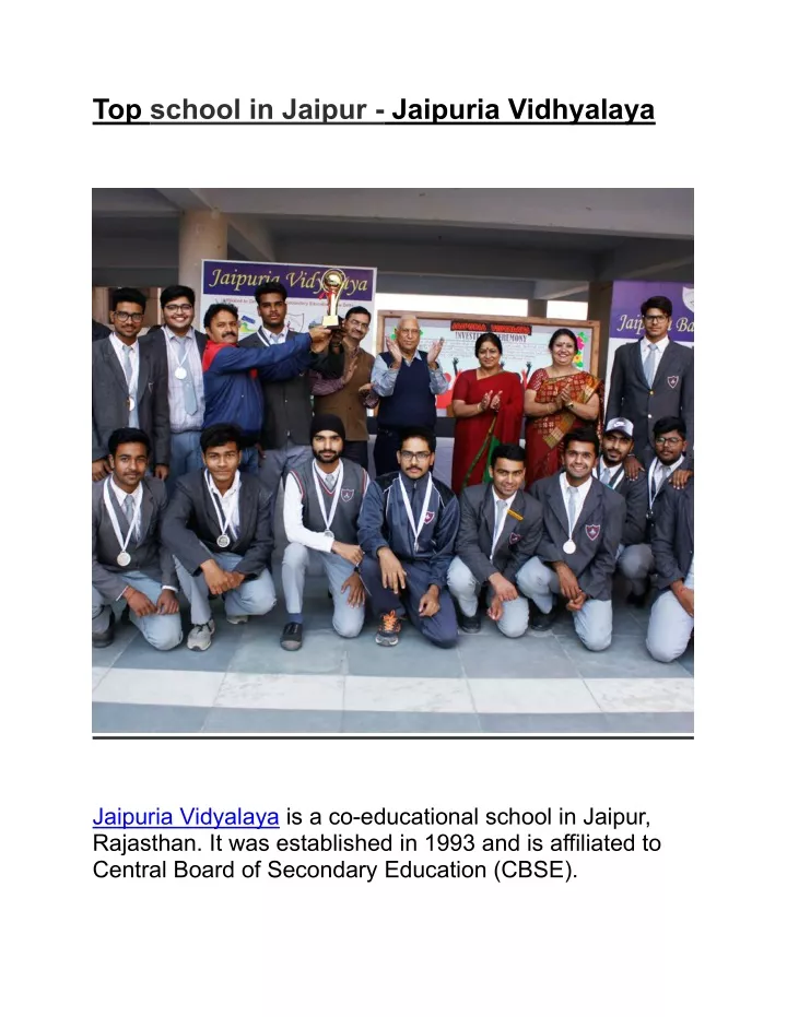 top school in jaipur jaipuria vidhyalaya