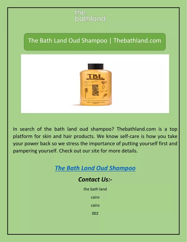 the bath land oud shampoo thebathland com