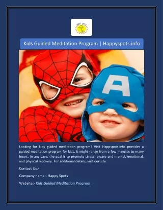 kids guided meditation program happyspots info