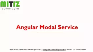 Angular Modal Service