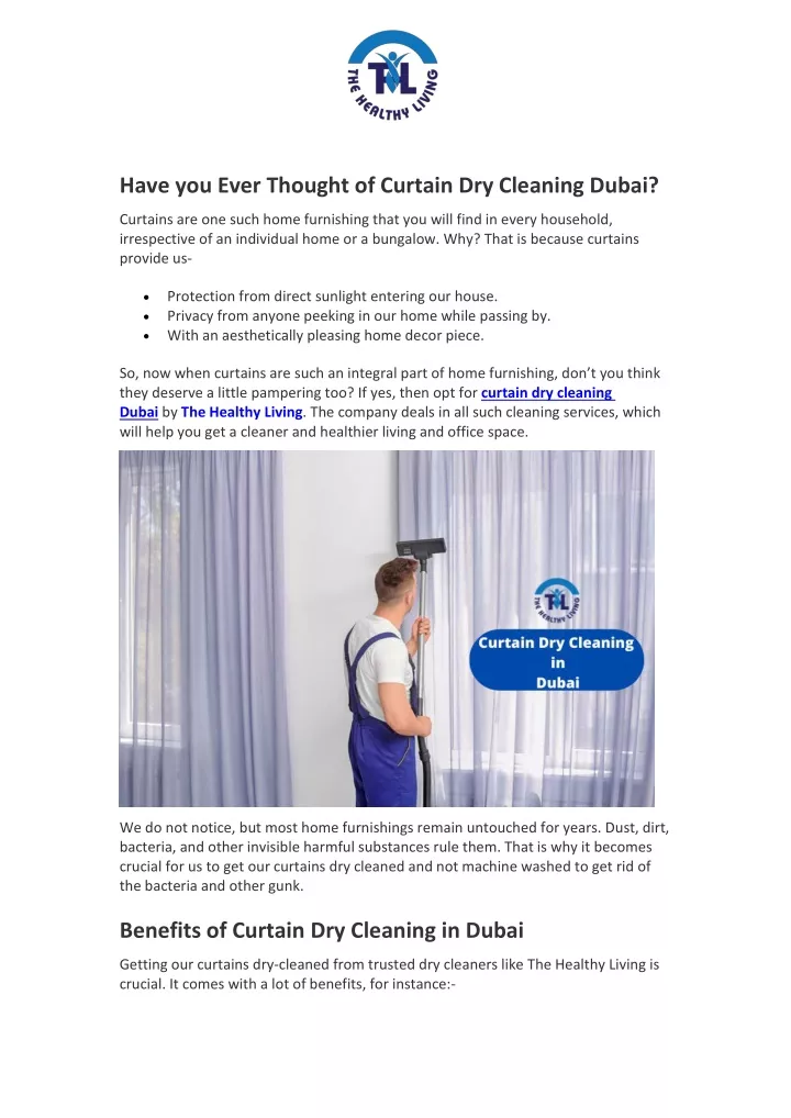 have you ever thought of curtain dry cleaning