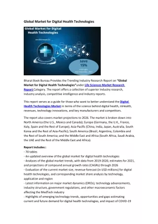 global market for digital health technologies