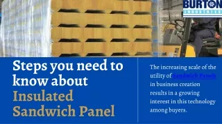 Steps you need to know about Insulated Sandwich Panel
