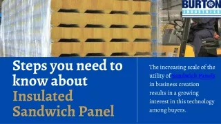 steps you need to know about insulated sandwich