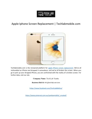 Apple Iphone Screen Replacement