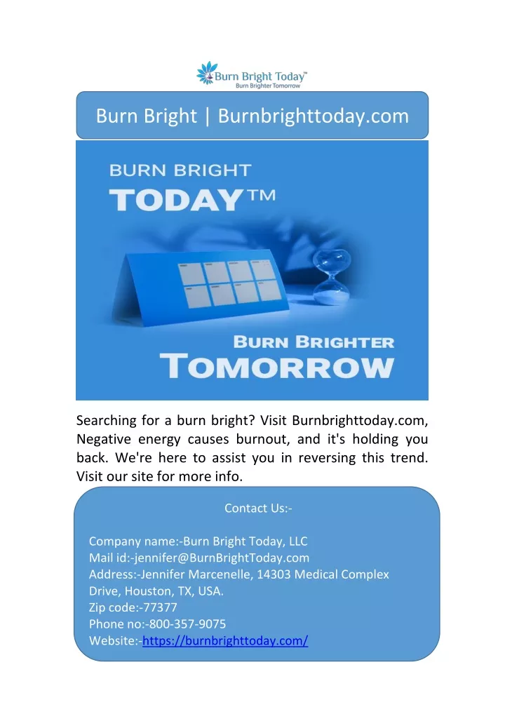burn bright burnbrighttoday com