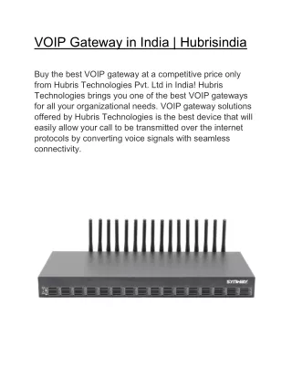 voip gateway in india hubrisindia