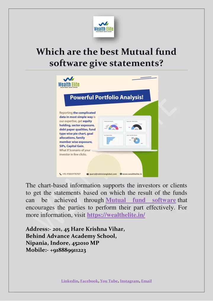 which are the best mutual fund software give