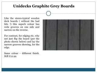 Unidecks Graphite Grey Boards