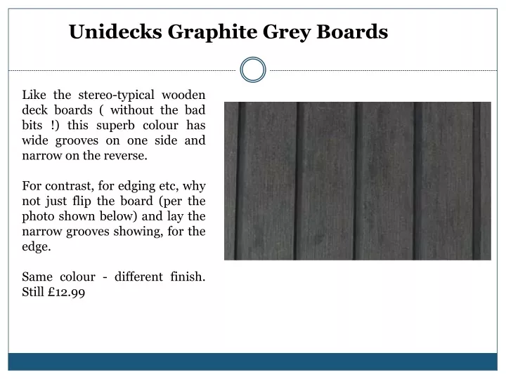 unidecks graphite grey boards