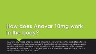 how does anavar 10mg work in the body