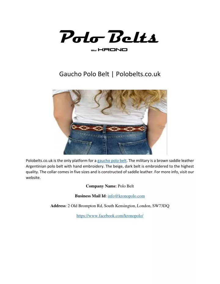 gaucho polo belt polobelts co uk