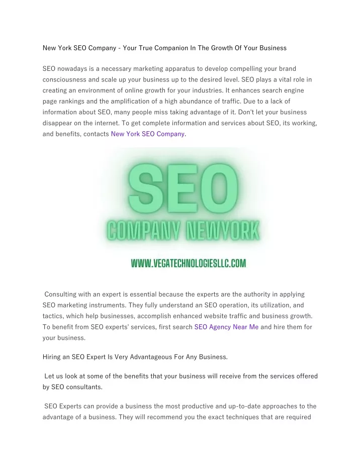 new york seo company your true companion