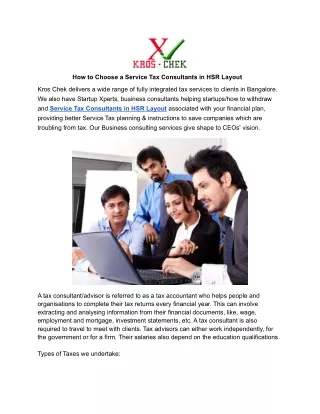 how to choose a service tax consultants