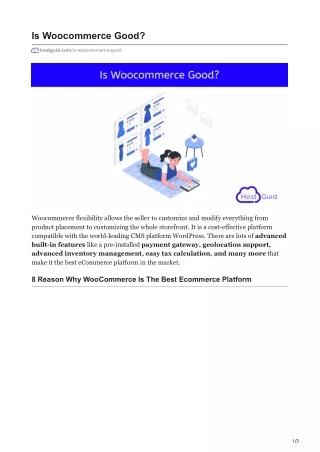 is woocommerce good