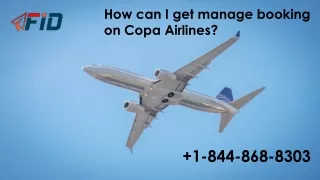 how can i get manage booking on copa airlines