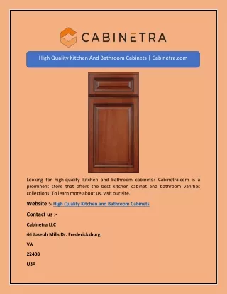 High Quality Kitchen And Bathroom Cabinets | Cabinetra.com