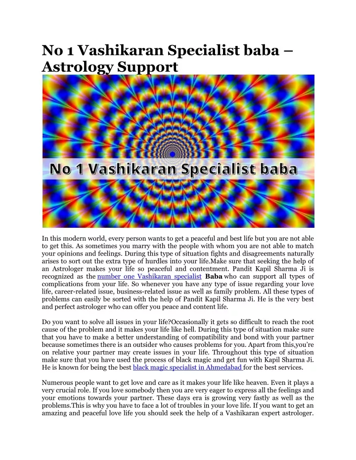 no 1 vashikaran specialist baba astrology support