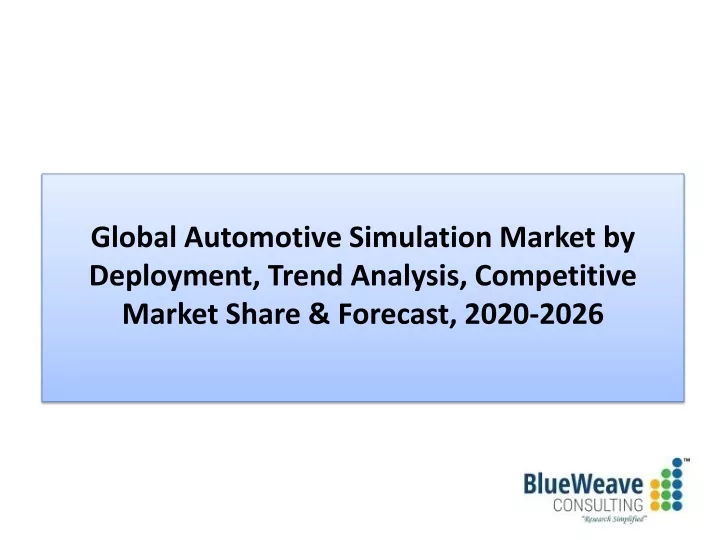 global automotive simulation market by deployment