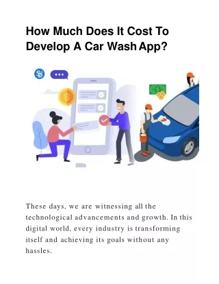 How Much Does It Cost To Develop A Car Wash App?