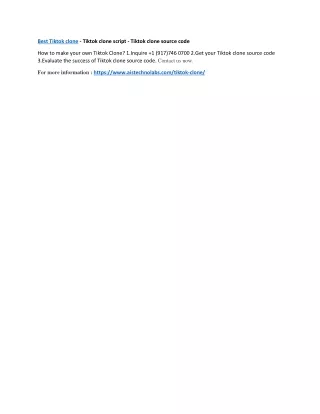 Tiktok App Clone - Tiktok Clone Script - Tiktok Clone Source Code
