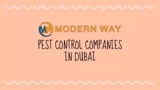 Pest control companies in Dubai