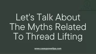 let s talk about the myths related to thread