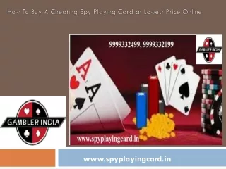 How To Buy A Cheating Spy Playing Card at Lowest Price Online