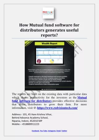 how mutual fund software for distributors
